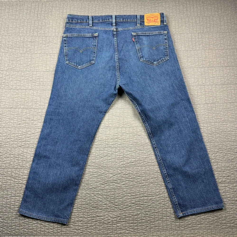 Levis 505 Regular Fit Straight Leg Jean Men 38x30 (38x26) Blue Denim Medium Wash